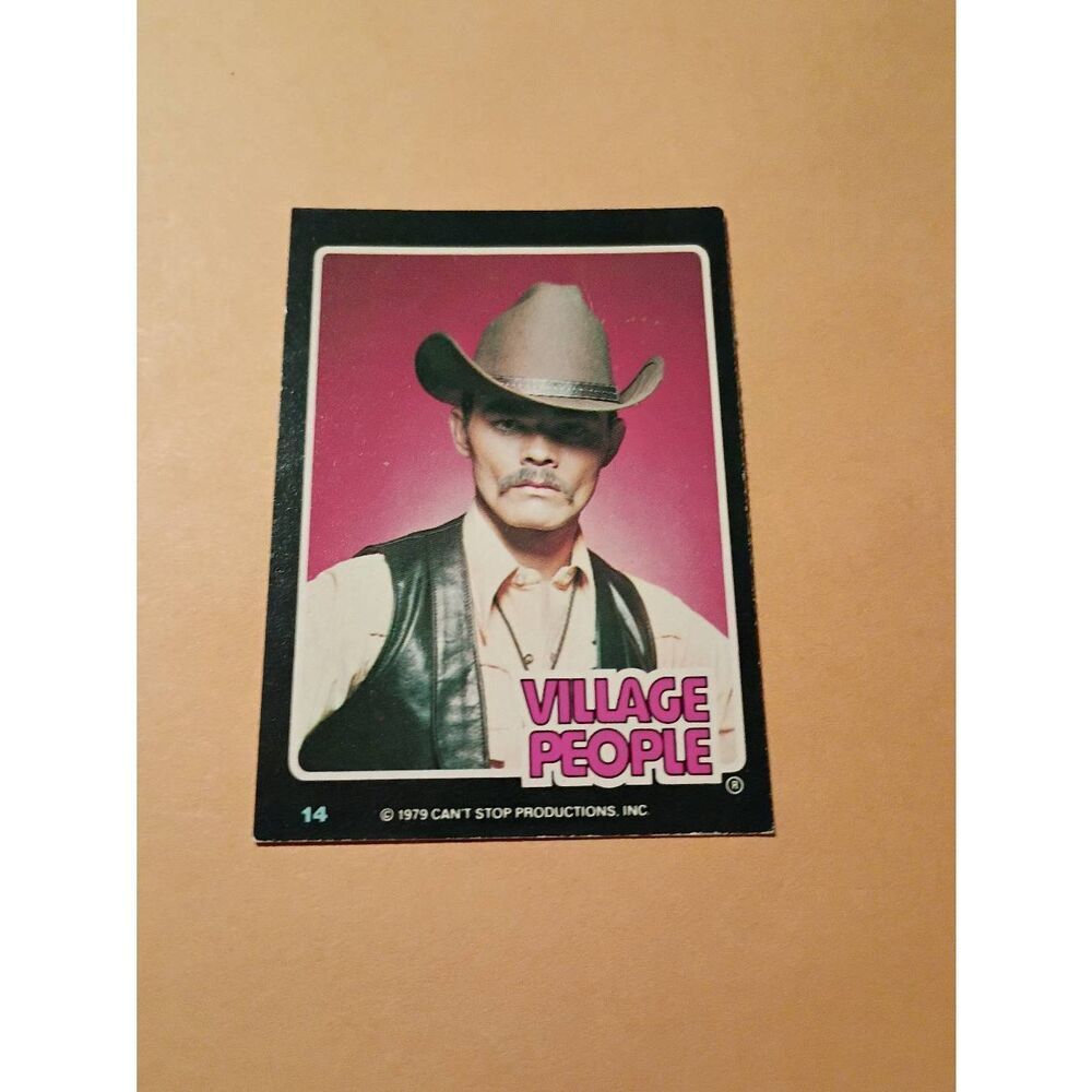 Vintage 1979 Village People Trading Card #14 Disco Era Vintage Music Collectible